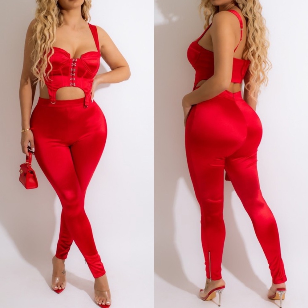 Satin two piece